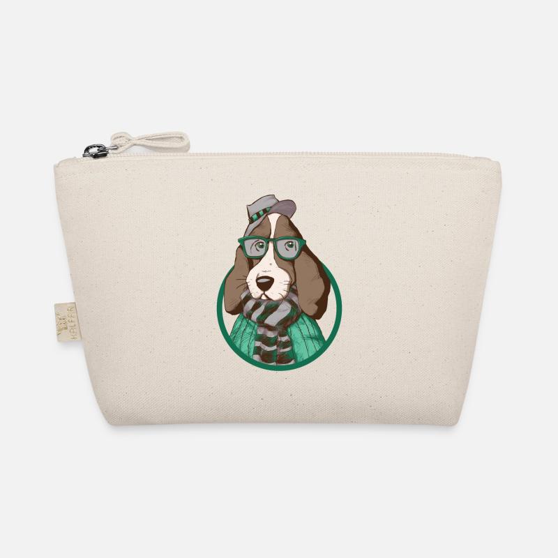 Hund mit HuT - Organic Pouch - nature
