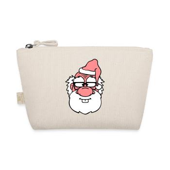 weihnachten weihnachtsmann muetze nikolaus santa c - Bio-Täschchen - Natur - Vorne