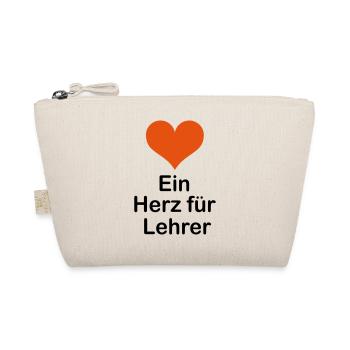 A heart for teachers - Organic Pouch - nature - Front