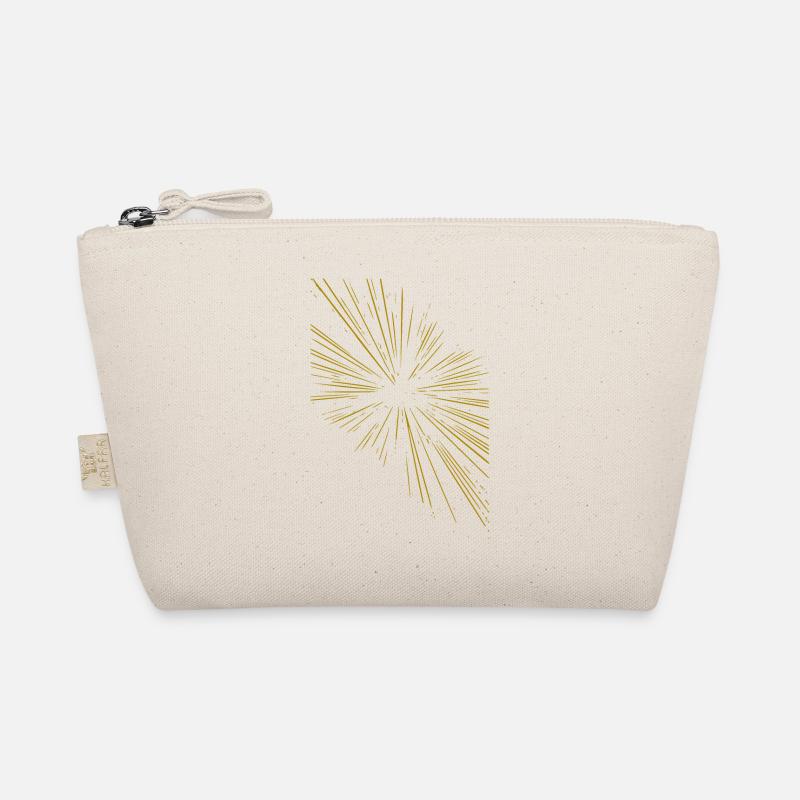 Abstract rays / gold / pattern / line Organic Pouch