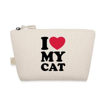 I love my cat - Ich liebe meine Katze - Bio-Täschchen - Natur - Vorne