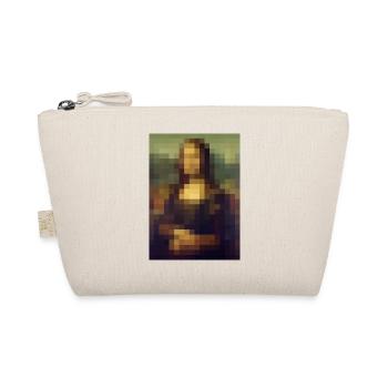 Mona Lisa 8-Bit Pixel Gemälde Leonardo da Vinci - Bio-Täschchen - Natur - Vorne