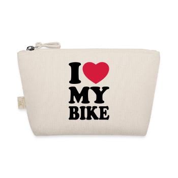 I love my bike - Ich liebe mein Motorrad - Bio-Täschchen - Natur - Vorne