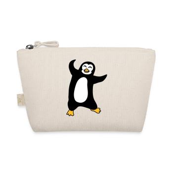 penguin dancing happy happy bird jumping - Organic Pouch - nature - Front