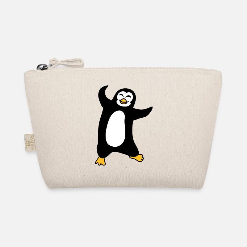 penguin dancing happy happy bird jumping Organic Pouch
