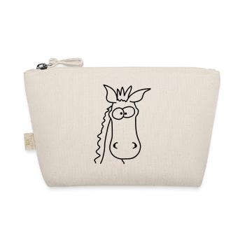 Funny Comic Horse - Organic Pouch - nature - Front