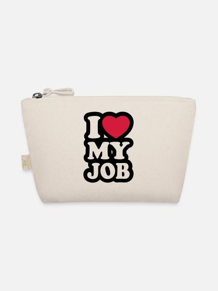 I love my job - Ich liebe meinen Job - Bio-Täschchen - Natur