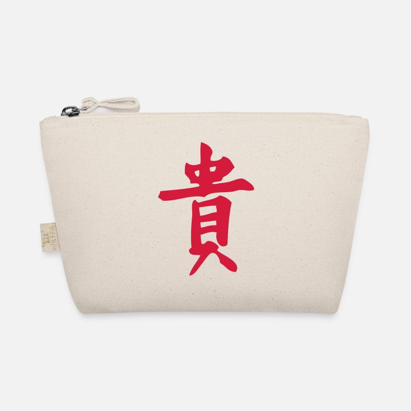 Kanji - Glück - Bio-Täschchen - Natur