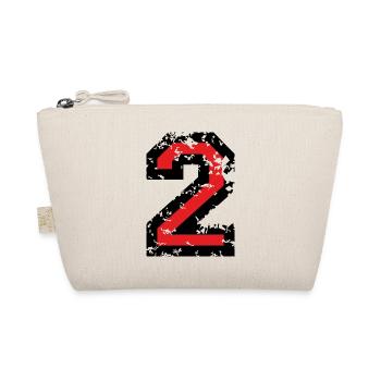 The Number Two - No. 2 (two-color) red - Organic Pouch - nature - Front