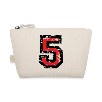 The Number Five - No. 5 (two-color) red - Organic Pouch - nature - Front