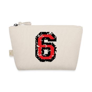 The Number Six - No. 6 (two-color) red - Organic Pouch - nature - Front