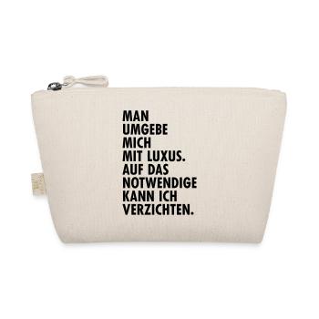 Luxus Zitat Oscar Wilde Prinzessin Reichtum Geld - Bio-Täschchen - Natur - Vorne