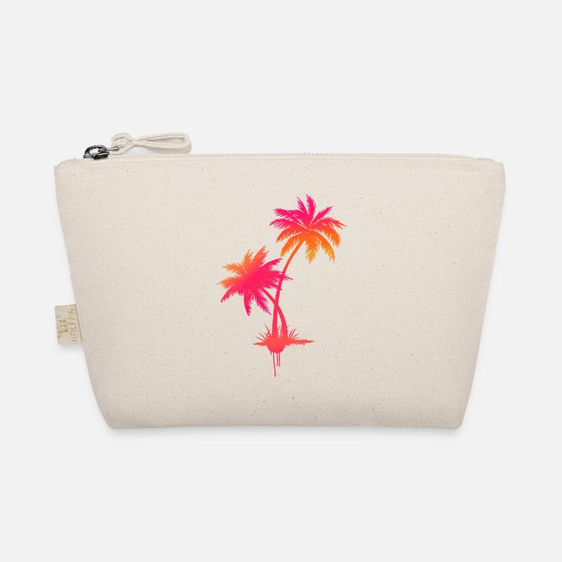 Palm tree graffiti in neon surf style Organic Pouch