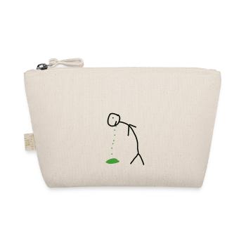 Puking stick figure - Organic Pouch - nature - Front