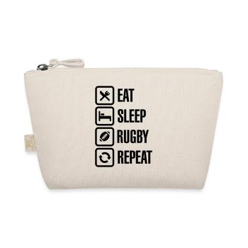 Eat Sleep Rugby Repeat - Bio-Täschchen - Natur - Vorne
