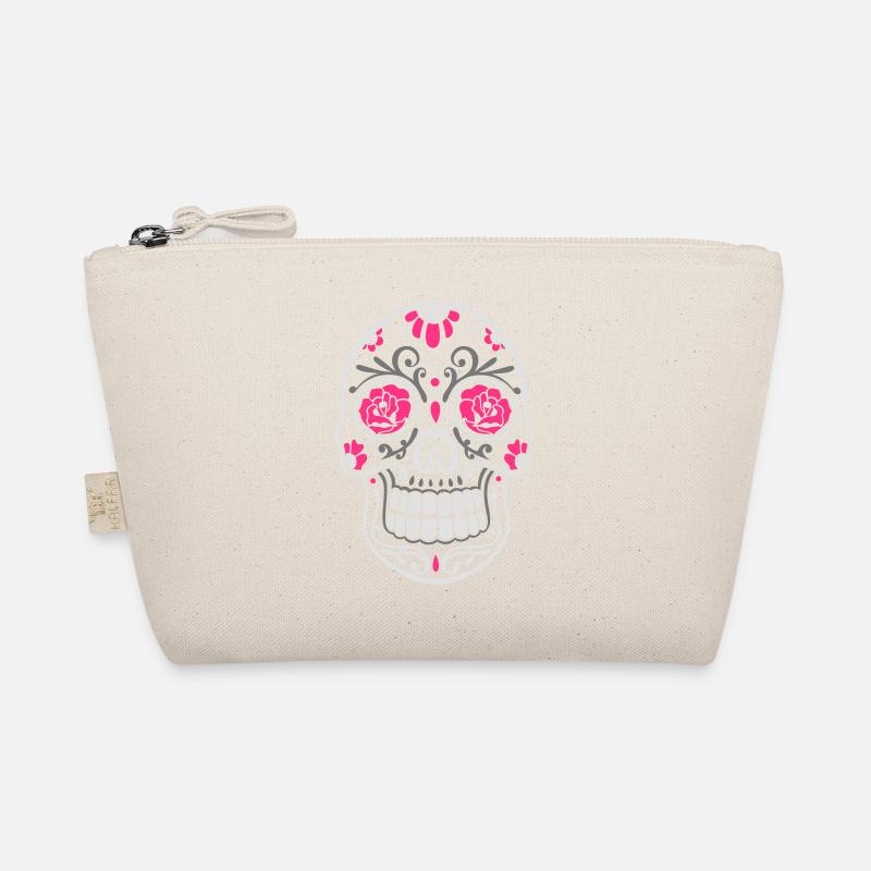 Totenkopf, Totenschädel, sugar skull Bio-Täschchen