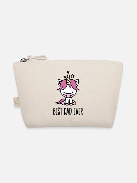 Best dad ever - cute unicorn - Bio-Täschchen - Natur