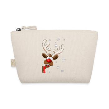 christmas reindeer rudolph - christmas reindeer - Organic Pouch - nature - Front