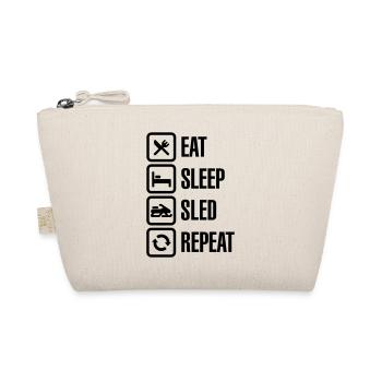 Eat sleep motor sled / snowmobile repeat - Bio-Täschchen - Natur - Vorne