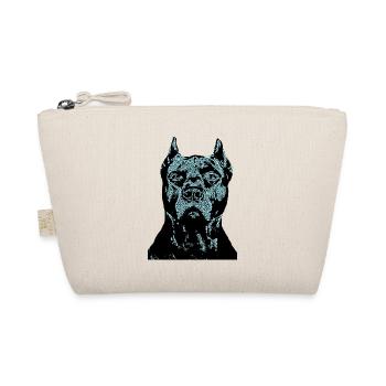 Bulldog fighting dog Cane Corso dog head - Organic Pouch - nature - Front