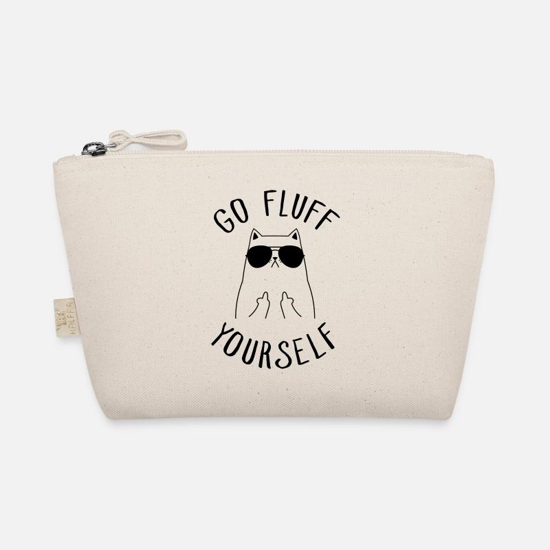 Cat With Sunglasses Go Fluff Yourself Organic Pouch