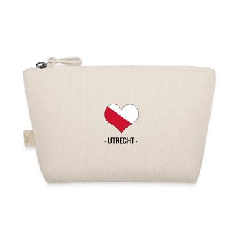 Utrecht city logo, I love Utrecht - Organic Pouch - nature - Front