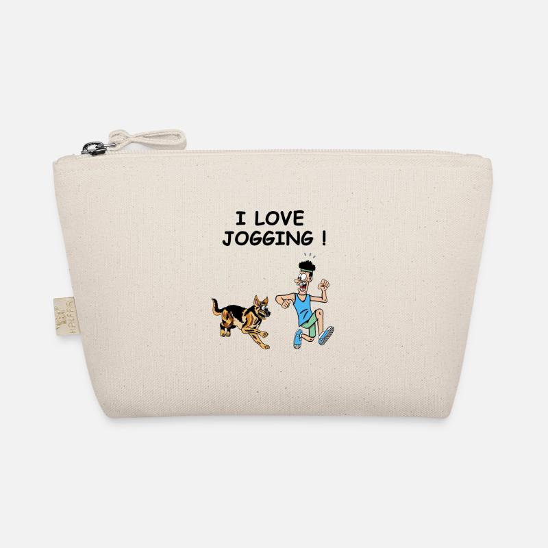 Jogger und Hund Bio-Täschchen