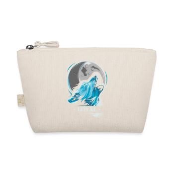 Loup loyal Moon Tee Shirt Wolves Moon Bleu - Trousse biologique - nature - Devant