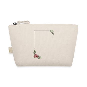 Vintage wedding floral frame - Organic Pouch - nature - Front