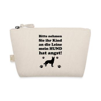 Bitte nehmen Sie Ihr Kind an die Leine mein Hund - Bio-Täschchen - Natur - Vorne