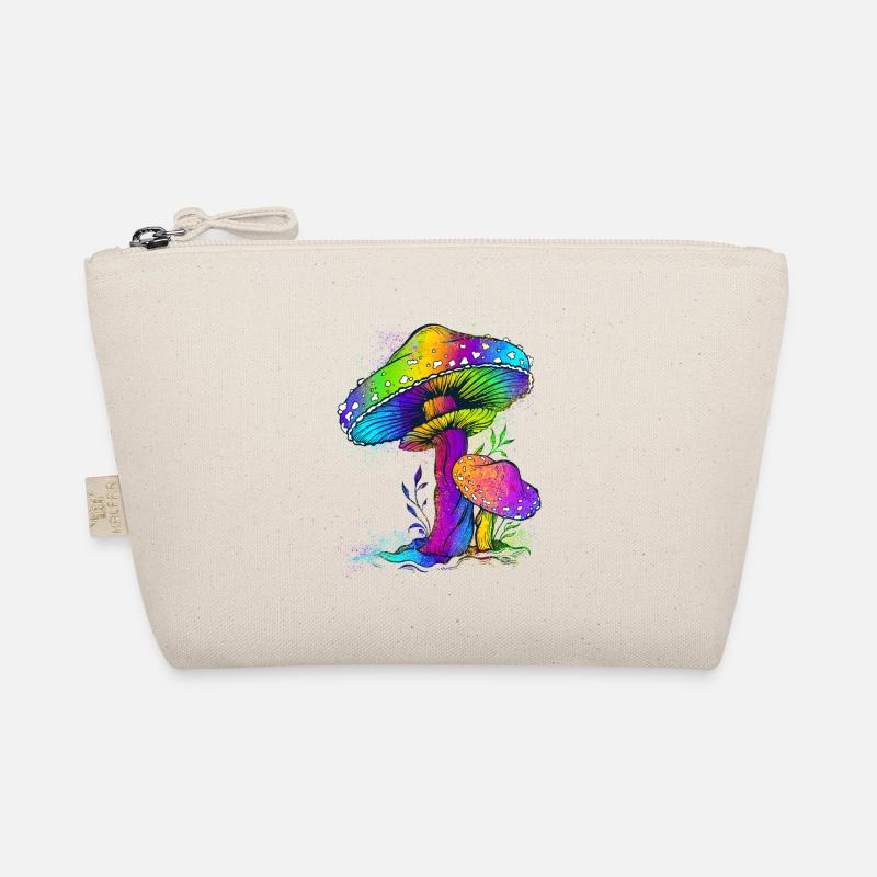 bunte Pilze, Pilz, tolle Geschenkidee. Regenbogen Bio-Täschchen