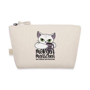 Katze Morgenmenschen Morgen Menschen Kaffee Spruch - Bio-Täschchen - Natur - Vorne