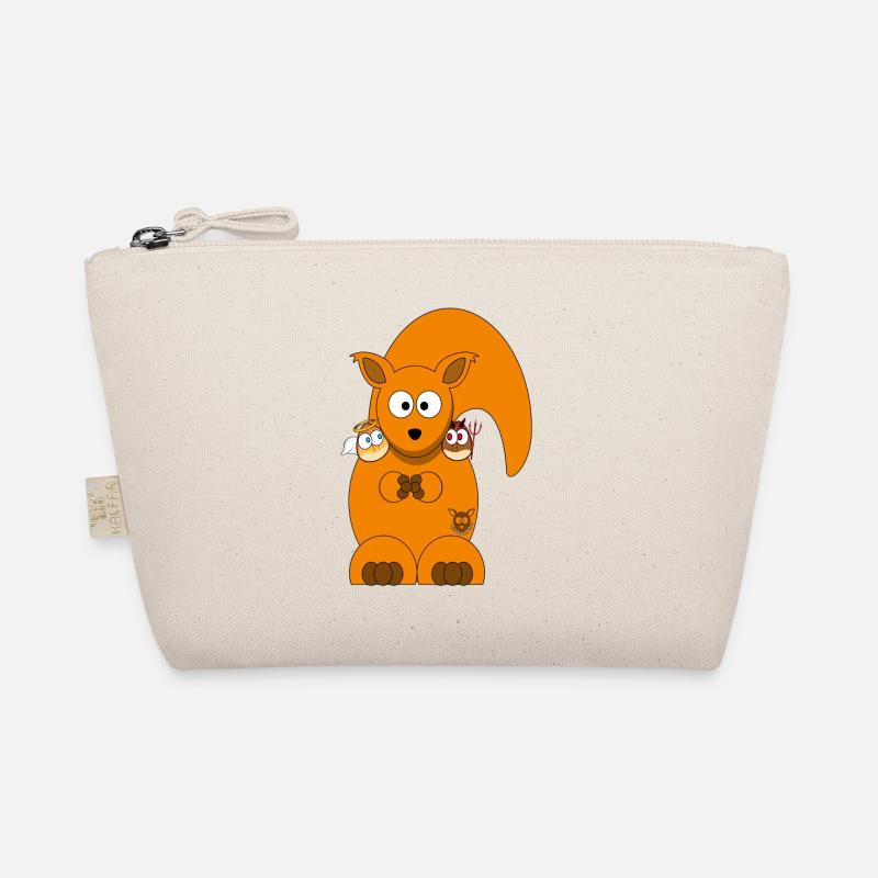 Squirrel with angel nut and devil nut Organic Pouch