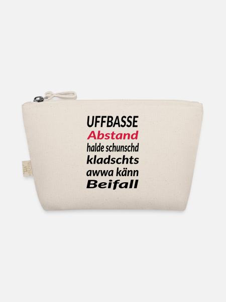 Uffbasse Abstand halde - Bio-Täschchen - Natur