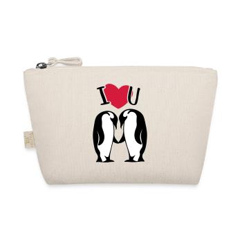 Couple pingouin couple amoureux pingouin - Trousse biologique - nature - Devant