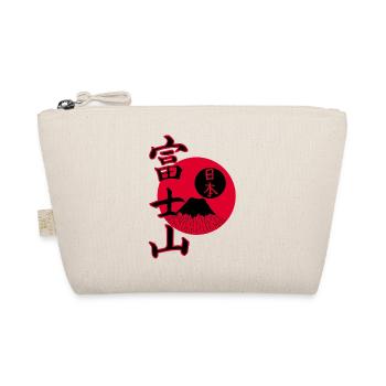 Black Mount Fuji and Japanese Kanji - Organic Pouch - nature - Front