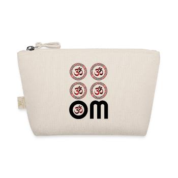 Rotes OM, Om, Hindu Om, Om Symbol, Yoga, OM - Bio-Täschchen - Natur - Vorne