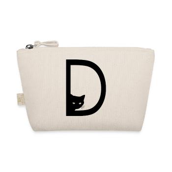 Buchstabe D mit Katze - Bio-Täschchen - Natur - Vorne