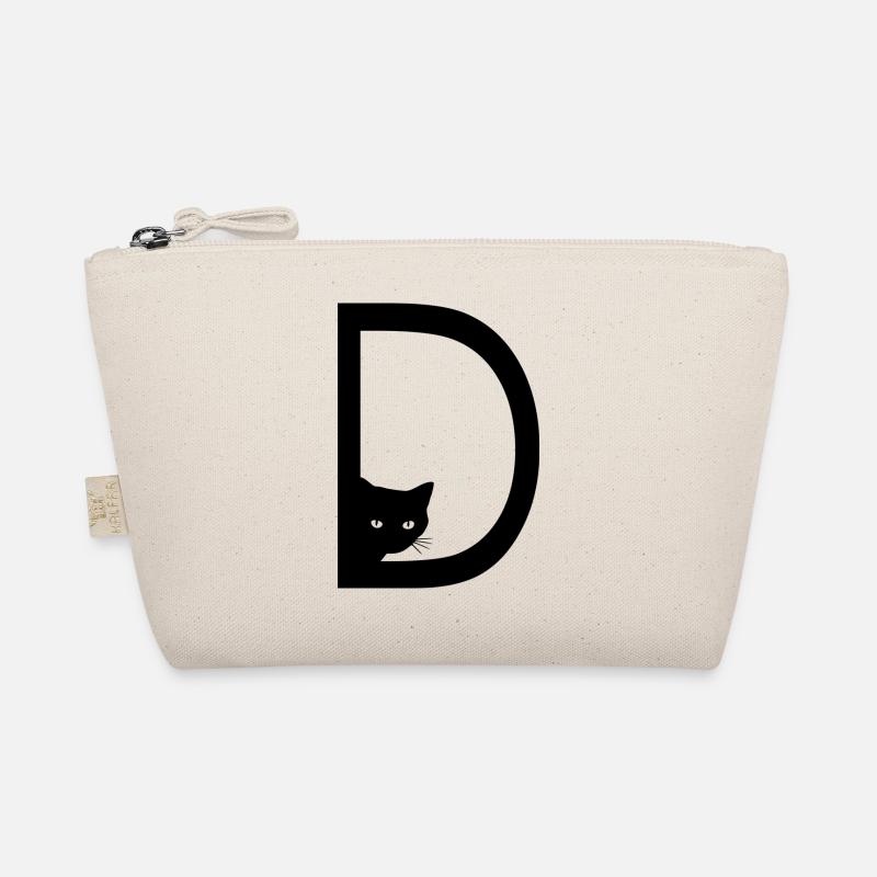 Buchstabe D mit Katze Bio-Täschchen