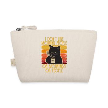 je n'aime pas les gens du matin chat café chat - Trousse biologique - nature - Devant