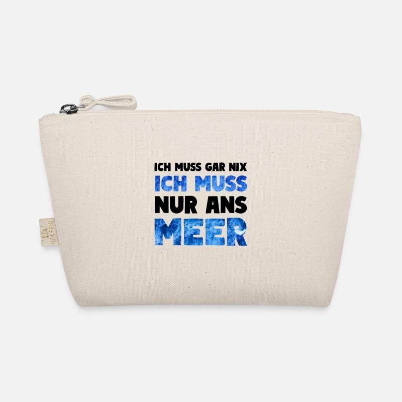Meer Küsten Spruch ICH MUSS NUR ANS MEER - Bio-Täschchen - Natur