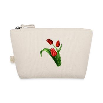 Elegant red tulips illustration - Organic Pouch - nature - Front