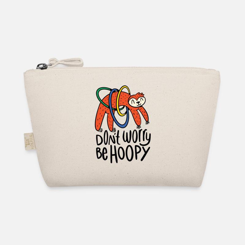 HulaHoop Faultier Dont worry be hoopy Geschenk - Bio-Täschchen - Natur