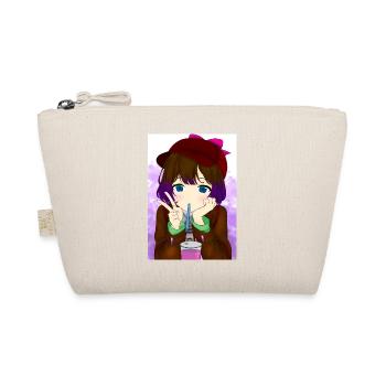 Cute Anime drinking Girl - Organic Pouch - nature - Front