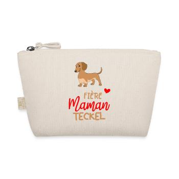 Maman Teckel Cadeau Humour Personnalisé - Trousse biologique - nature - Devant