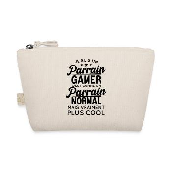 Parrain Gamer Cadeau Humour Personnalisé - Trousse biologique - nature - Devant