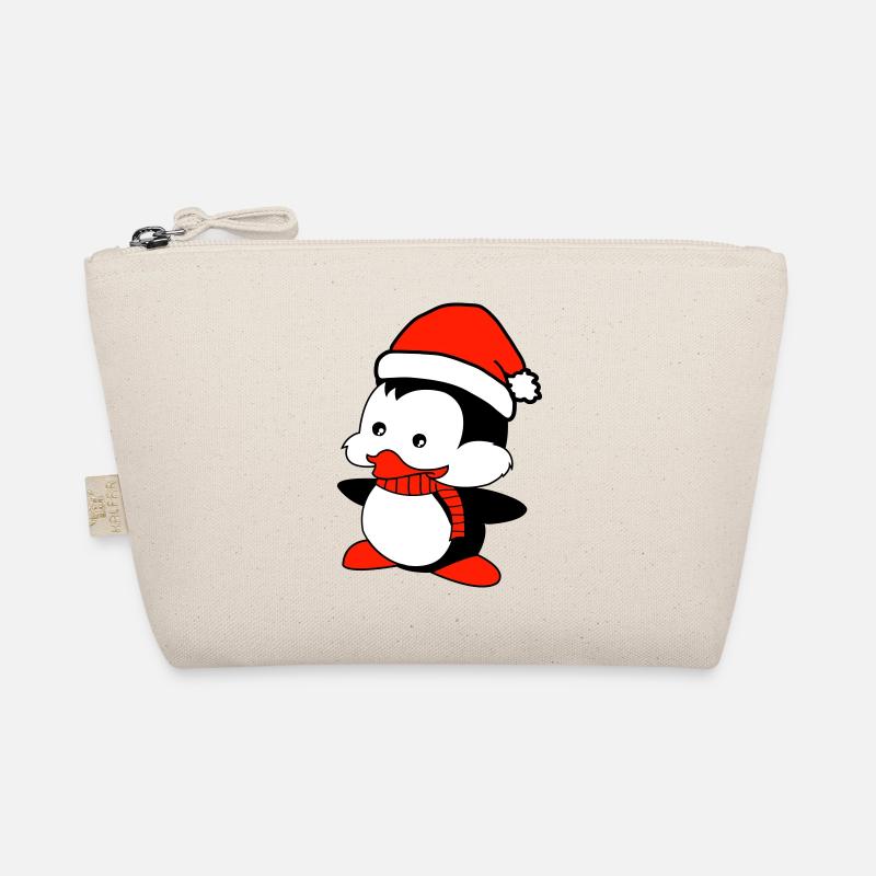 pinguin liebt weihnachten Bio-Täschchen