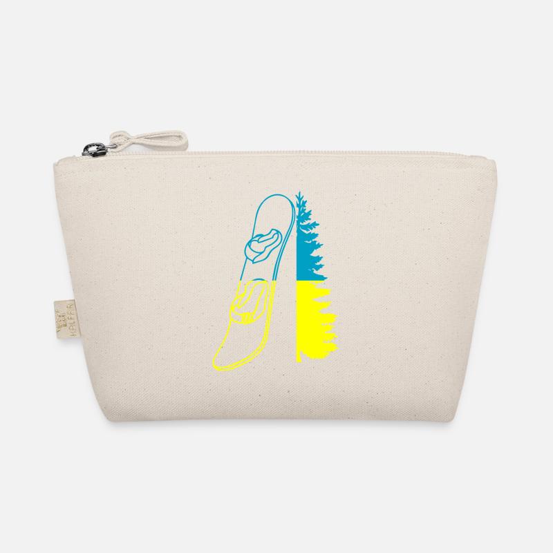 Snowboard Snowboarder - Bio-Täschchen - Natur