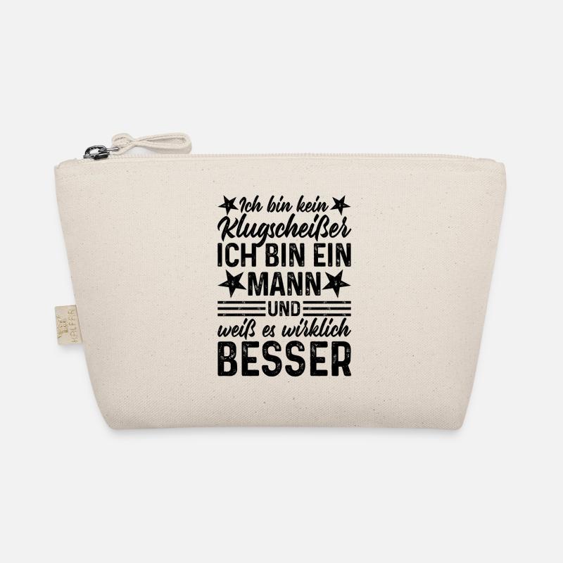 Mann lustiger Spruch Ich bin kein Klugscheißer Bio-Täschchen
