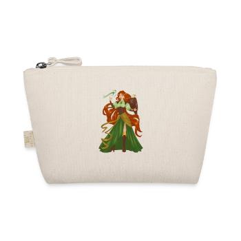 Witch Red Hair Bird Pretty Lady Model Fantasy - Organic Pouch - nature - Front